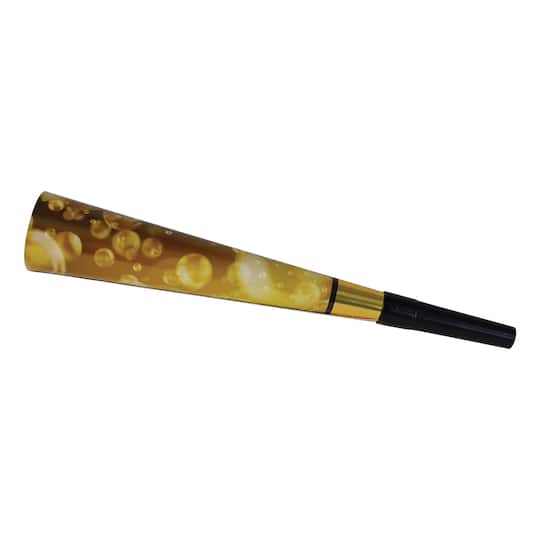Beistle 9" Champagne New Year Horns, 100ct.